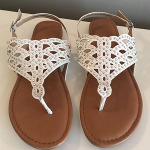 White Jeweled Sandals